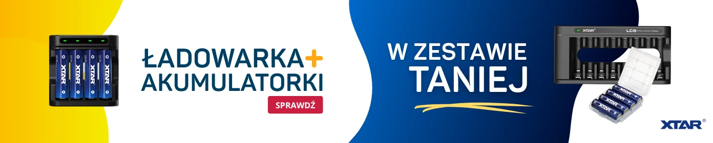 Kupuj taniej zestawy xtar - akumulatorki wraz z ładowarką tylko w sklepie BTO.