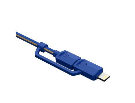 All in one Multiple USB Cable XTAR PDC-3 3A BLUE - 3