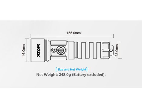 Latarka XTAR D26W WHALE 1000lm LED WARM - 19