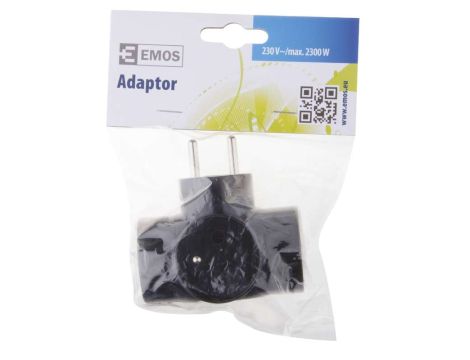 Splitter 3X E2010 black P0030 EMOS - 3