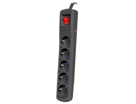 Surge protector PP Armac R5 1,5m black 10A