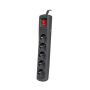 Surge protector PP Armac R5 1,5m black 10A