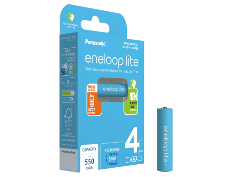 Panasonic Eneloop R03/AAA 550mAh B4 LITE - 3