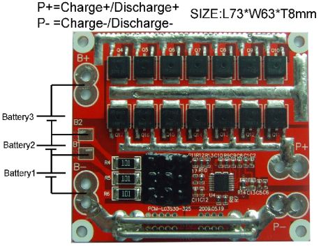 PCM-L03S30-325 for 11,1V / 25A - 2