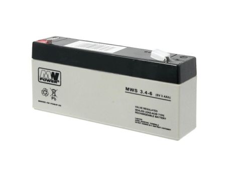 Lead battery 6,0V / 3,4Ah MWs