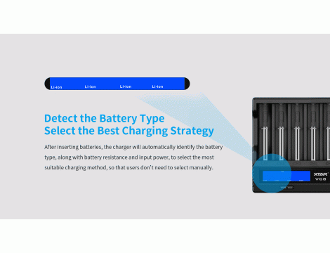 Charger XTAR VC8 for 18650/26650 USB - 10