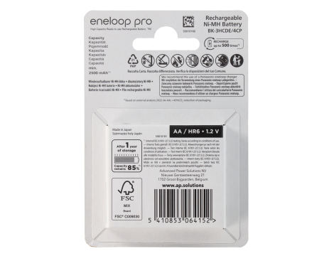 Panasonic Eneloop PRO R6/AA 2500mAh B4 - 2