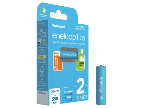 Panasonic Eneloop R03/AAA 550mAh B2 LITE - 3