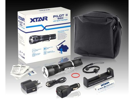 Sport Flashlight LED XTAR B20 PILOT II 18650 SET - 26