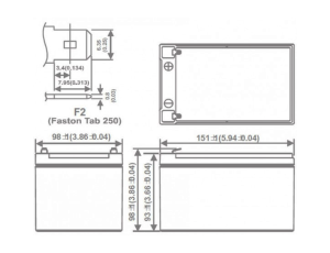 Akumulator żelowy 12V/12Ah MWP Pb - image 2