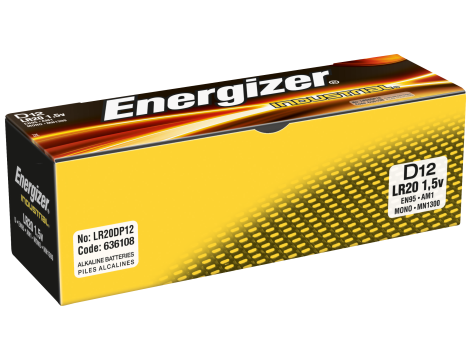 Alkaline battery LR20 ENERGIZER Industrial 12 pieces - 4