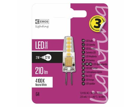 Bulb CLS 1.9W G4 NW EMOS ZQ8621 - 2