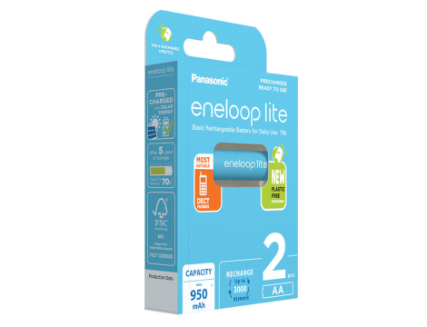 Panasonic Eneloop R6/AA 950mAh B2 LITE - 3