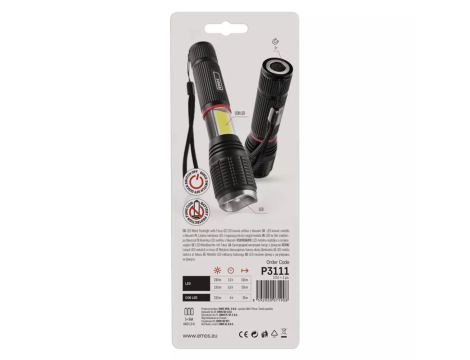 Flashlight aluminum EMOS COB LED P3111 5W+3W ZOOM - 5