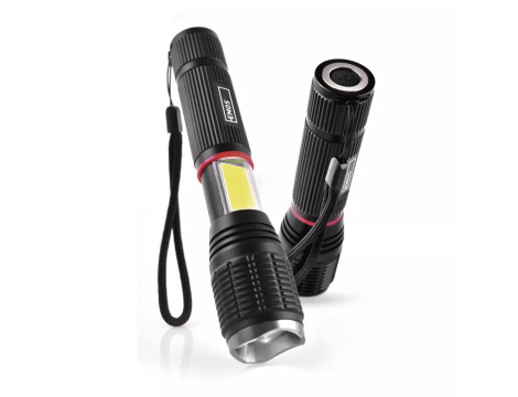 Flashlight aluminum EMOS COB LED P3111 5W+3W ZOOM - 3