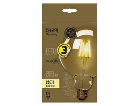 Żarówka EMOS Z74303 LED VNT G125 4W E27 - 5