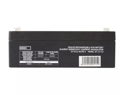 AGM battery 12V/2,2Ah EMOS B9672