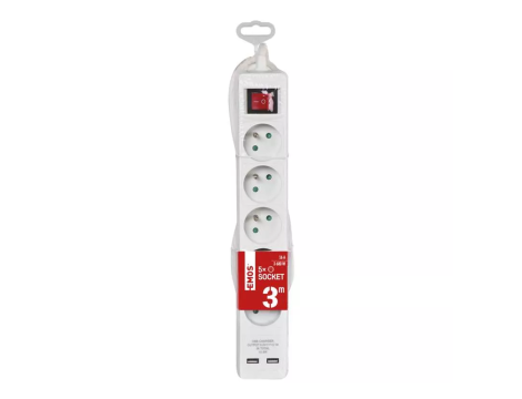 Extension Cord 5G 3m 2× USB P1513RU EMOS - 4