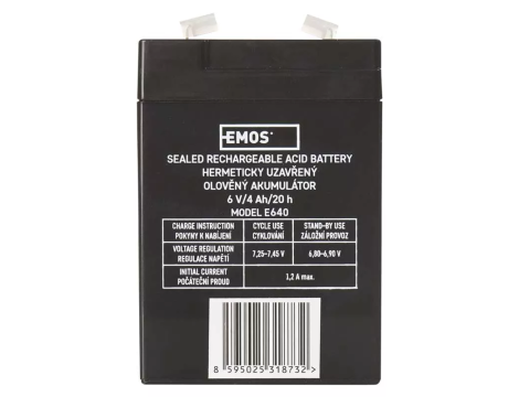 AGM battery 6V/4Ah EMOS B9641 - 2