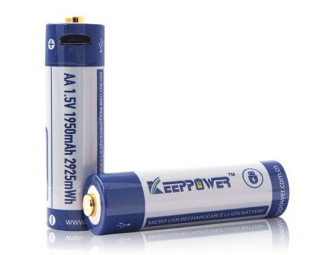 KEEPPOWER ICR14500-195PCM 1950mAh 1,5V Li-ION m-USB