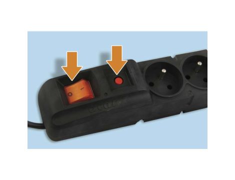 Extension cord PP F5 5M black  P53930 ACAR - 3