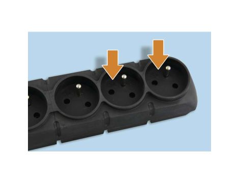 Extension cord PP F5 5M black  P53930 ACAR - 4