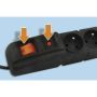 Extension cord PP F5 5M black  P53930 ACAR - 3