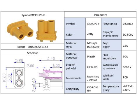 Amass XT30UPB-F connector - 3