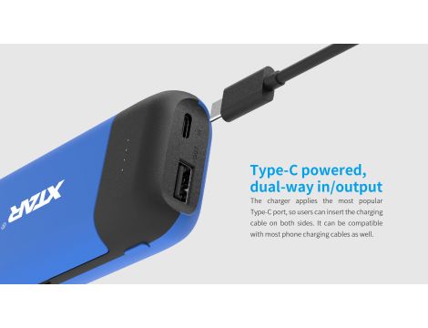 Portable Power Bank Charger XTAR PB2C BLUE 18650 - 12