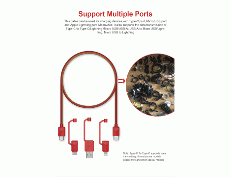 Przewód XTAR PDC-3 USB RED 3A 10Gbps - 14