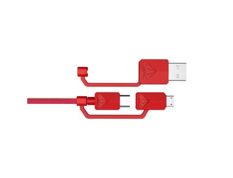 All in one Multiple USB Cable XTAR PDC-3 3A RED - 4