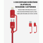 All in one Multiple USB Cable XTAR PDC-3 3A RED - 10