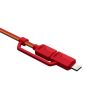 All in one Multiple USB Cable XTAR PDC-3 3A RED - 5