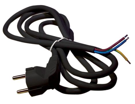 Power cable 3*1,5-H05VV-F 3m BLACK S18323