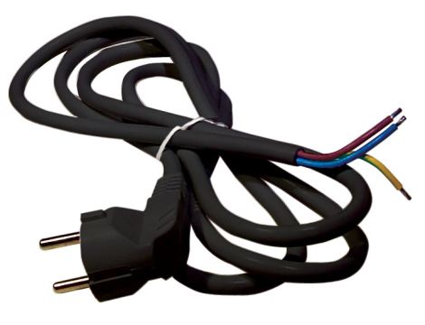 Power cable 3*1,5-H05VV-F 2m BLACK S18322