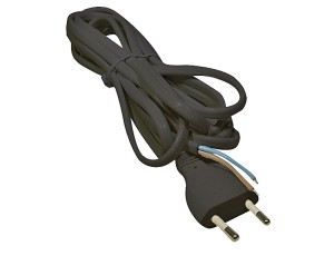 Power cable 2*0,75-H03VV2-F 3m BLACK S19273