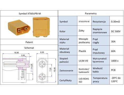 Amass XT60UPB-M connector - 7