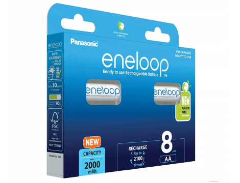 Panasonic Eneloop R6/AA 2000mAh B8. - 3