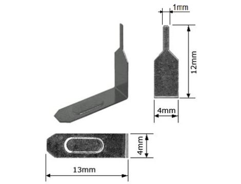 NC-E0101a CR2450 poj. "+" zgięty