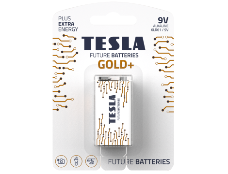 Alkaline battery  6LR61 TESLA GOLD+ B1 9V