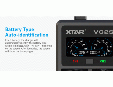 Ładowarka XTAR VC2S 10440/26650 - 18