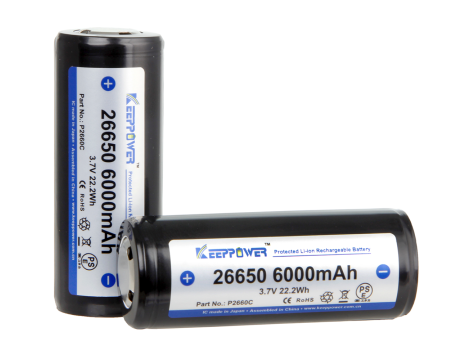 KEEPPOWER INR26650-600PCM 6000mAh Li-ION