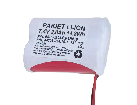 Battery pack Li-ion 18500 7.4V 2,0Ah 2S1P