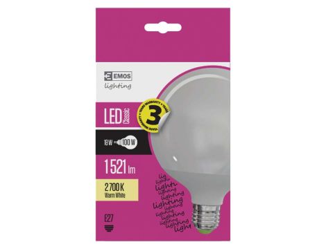 Żarówka EMOS ZQ2180 LED GLOBE 18W E27 WW - 4