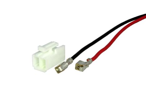 Plug with wires JST VHR-2 AWG22/15 red/blk