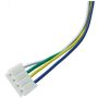 Plug with wires JST EHR-4 AWG24/25 wht/gre/yel/blu