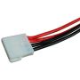 Plug with wires JST EHR-4 AWG24/25 wht/gre/yel/blu - 6