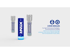 XTAR 14500-800PCM 800mAh Li-ION - 2 XTAR 14500-800PCM 800mAh Li-ION - 2