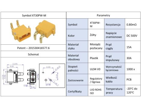 Amass XT30PW-M connector - 6