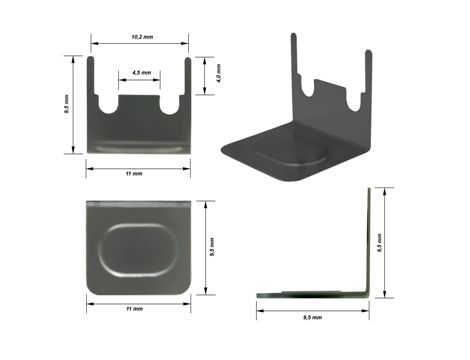 NC-E0105 CR2032 sub "+" bent - 2